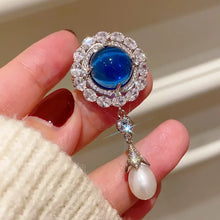 Load image into Gallery viewer, Replica Marie Feodorovna sapphire pendant brooch