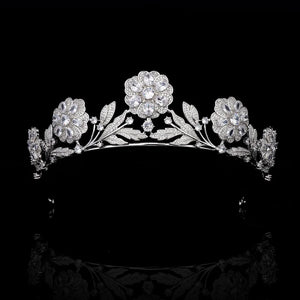 Replica platninum-plated Strathmore rose tiara