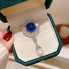 Load image into Gallery viewer, Replica Marie Feodorovna sapphire pendant brooch