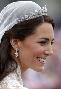 Kate's oak leaf and acorn wedding earrings (platinum plated)