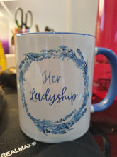 Load image into Gallery viewer, Blue &#39;Her Ladyship&#39; two-tone mug