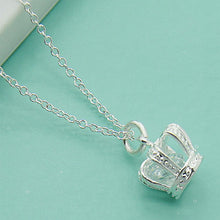 Load image into Gallery viewer, Sterling silver crown necklace