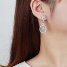 Load image into Gallery viewer, Kate&#39;s oak leaf and acorn wedding earrings (platinum plated)