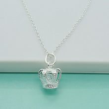 Load image into Gallery viewer, Sterling silver crown necklace