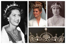 Load image into Gallery viewer, Princess Margaret&#39;s Lotus flower tiara replica (platinum plated)