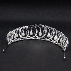 Vladimir tiara replica with pearls (platinum plated)