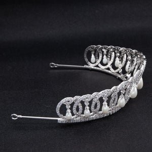 Vladimir tiara replica with pearls (platinum plated)