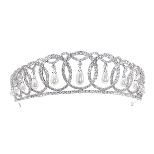 Vladimir tiara replica with pearls (platinum plated)