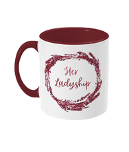 Load image into Gallery viewer, Burgundy &#39;Her Ladyship&#39; two-tone mug