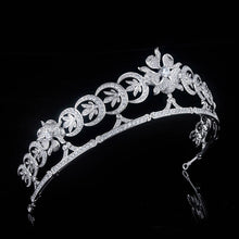 Load image into Gallery viewer, Queen Mother&#39;s Teck crescent tiara replica (platinum plated)