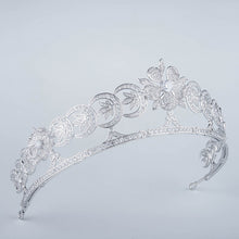 Load image into Gallery viewer, Queen Mother&#39;s Teck crescent tiara replica (platinum plated)