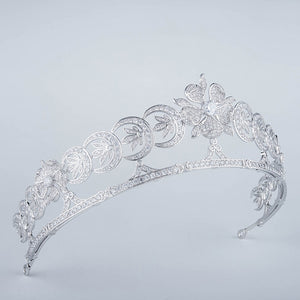 Queen Mother's Teck crescent tiara replica (platinum plated)